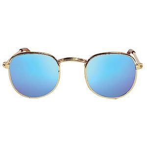Heless 153 - Poppenaccessoires zonnebril met gouden frame en spiegelglazen voor poppen en knuffels van alle maten