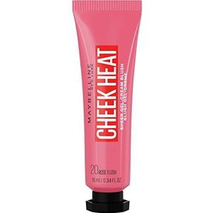 Maybelline New York Blush Gel Cream Effect Good Mine – lichte textuur – voor alle huidtypes – Cheek Heat – kleur: 20 Rose Flash – inhoud: 10 ml.