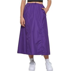 Urban Classics Dames Ripstop Parachute Midi Skirt damesrok, Paars.