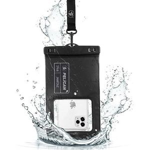 Pelican Marine Waterdichte telefoonhoes IP68 (maat XL) – drijvende waterdichte beschermhoes voor iPhone 14 Pro Max/ 13 Pro Max/ 12 Pro Max/ 11/ S23 Ultra/Pixel 7 – afneembare kabel – zwart