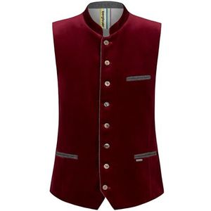 Bergfeuer Tozzi Gilet traditionnel pour homme, bordeaux, 50