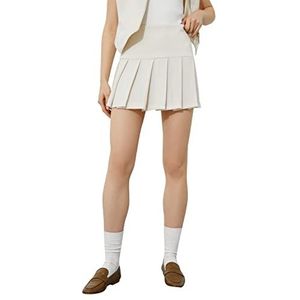 Koton Mini jupe plissée pour femme, Ecru (002), 42