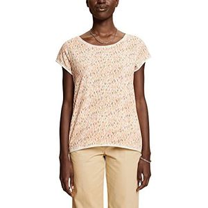 ESPRIT T-shirt imprimé intégral 100% coton, 842/Peach 3., XXS