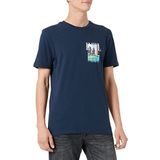 Jack & Jones Jorbooster Tee Ss Crew Neck July 22 T-shirt voor heren, marineblauw blazer