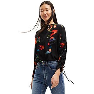 Desigual Blouse met lange mouwen voor dames, zwart.