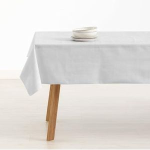 BELUM Nappe anti-taches, taille 300 x 140 cm - Nappe au toucher extra douce, couleur gris clair, nappe 100% fabriquée en Espagne, tissu 100% coton biologique, nappe modèle uni