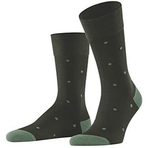 FALKE Sokken met stippen, katoen, zwart, grijs, vele meer kleuren, versterkte sokken voor heren, met ademend stippenpatroon en dun, 1 paar, militair (7826), 39-42 EU, Military (7826)