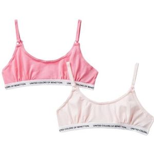 United Colors of Benetton Set van 2 beha's 3mc10r1in ondergoedset voor meisjes (1 stuk), Veelkleurig 909
