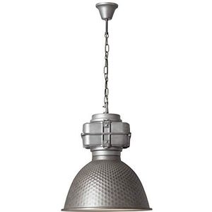 Brilliant Mallet 93235/84 hanglamp, 1 licht, E27, hoogte: 153 cm, Ø48 cm, metaal, kleur: staal, 60 W