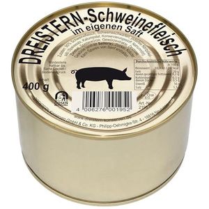 DREISTERN Varkensvlees in eigen sap, 400 g