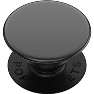 PopSockets PopGrip houder en handgreep voor smartphone en tablet met verwisselbare top, zwart aluminium