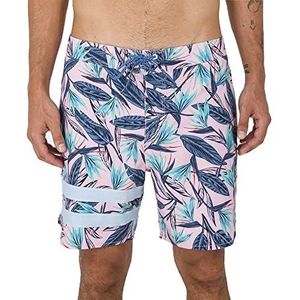 Hurley Phantom Block Party 18' zwembroek voor heren, pink spark, 42, roze, Pink Spark