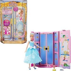 Disney Prinsessen Assepoester Royal Fashion Reveal pop en vriend met 12 elementen van kleding en accessoires verrassingen, op de film geïnspireerd speelgoed, cadeau voor kinderen, HMK53