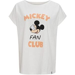 Recovered Disney Mickey Mouse Fan Club T-shirt dames ecru, Meerkleurig