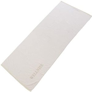 aqua-textil Wellness Serviette de sauna 80 x 200 cm en coton éponge Blanc uni