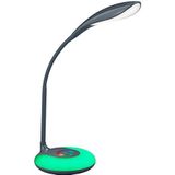 Reality Leuchten R52781242 Krait led-bureaulamp van kunststof met kleurveranderende voet, led, 3,5 W, zwart