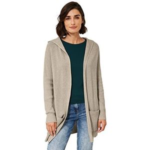 Cecil Lange cardigan voor dames, Sandy Beige gemêleerd