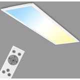 Briloner Leuchten dimbare led-plafondlamp met afstandsbediening, 23 W, 2200, wit kunststof, 1000 x 250 x 61 mm