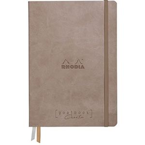 RHODIA 194151C – notitieboek Goalbook Creation Taupe – A5, 15,5 x 21 x 2 cm – 100 pagina's, helder papier, lavistechniek, wit, eenkleurig, 200 g/m, Rhodiarama-collectie