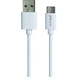 PNY C-UA-TC-W20-03 USB-A naar USB-C 2.0, 1 m, wit