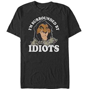 Disney T-shirt unisexe Lion King Idiots Organic à manches courtes, Noir, M