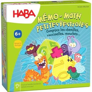 HABA - Dieren memo-wiskunde kleine beestjes, bordspellen voor kinderen, mentale rekenoefening, 303651, kleurrijk