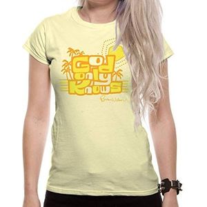 God Only Knows – Brian Wilson – T-shirt – dames, geel, XL, Geel.
