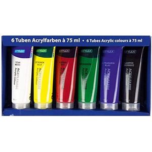 Stylex - 2051227-6 tubes acrylverf, 75 ml