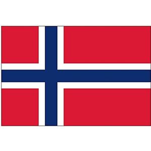 Shatchi 11641-FLAG-NORWAY-53 Norge vlag 150 x 90 cm - hoogwaardige oogjes voor fans van Noorse voetbalfans