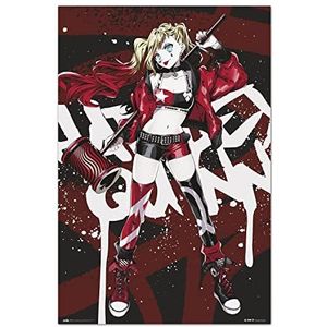 Grupo Erik: DC Comics Harley Quinn Anime Poster | DC Comics muurposter Harley Quinn Anime versie 61 x 91,5 cm, glanzend papier | muurschildering, lijst, stripposter, Joker poster