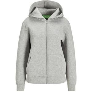 Jack & Jones Jxemma Ls Scuba jas met capuchon, trainingsjack voor dames, Lichtgrijs chinees