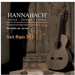 Hannabach 653069 Serie 890 snaren voor kindergitaar, concertgitaar, 1/4 stemfluitje, 49-52 cm, spel medium spanning 890MT