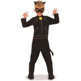 Rubie's - Officieel klassiek kostuum ""zwarte kat"" - Miraculous, I-640904S, maat S 3 tot 4 jaar