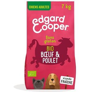 Edgard & Cooper Droogvoer voor honden voor volwassenen, 100% biologisch, natuurlijk voer, zonder gluten, 7 kg, rund/kip, vers vlees in hoge vrijheid, volledige gezonde voeding