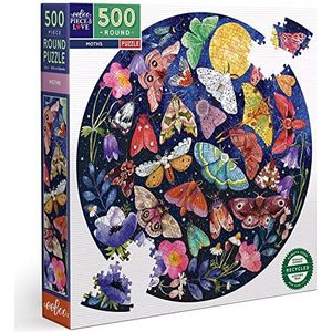 eeBoo - Ronde puzzel 500 stukjes - Moths - (EPZFMOT