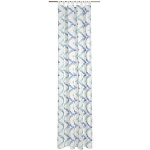 Deko Trend Montana 6236780 57 gordijn, polyester, 245 x 140 x 245 cm, wit/blauw/turquoise