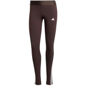 adidas Dames 3 strepen legging, shadow bruin, S lang