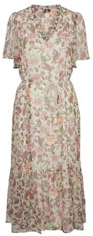 Vero Moda Vmsilo Ss 7/8 Jurk Wvn Btq damesjurk, Berken/Aop: silo