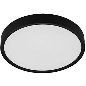 EGLO Musurita Led-plafondlamp, 1 lichtpunt, modern, van staal en kunststof, voor woonkamer, keuken of hal, zwart en wit, diameter 44 cm