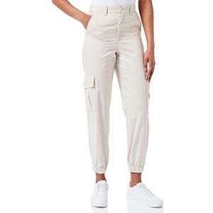 Jack & Jones Holly Relaxed Cargobroek Met Hoge Taille - Dames - Moonbeam - WXS X L34