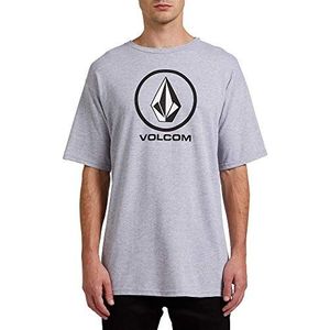 Volcom Men's Crisp Stone T-shirt met korte mouwen, wit, grijs.