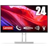 Lenovo L24i-4B - Monitor 23,8 inch (IPS, 1920 x 1080 px, 16:9, 100 Hz, 4ms reactietijd, HDMI, VGA, 100 mm VESA-montage, kantelondersteuning) kleur wolkengrijs