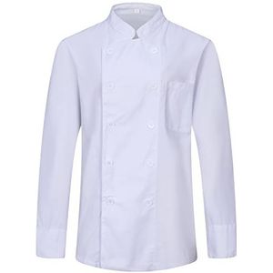 MISEMIYA Chef Mz-8421b heren koksjas MZ-8421B heren (1 stuk), Chef Jackets 842 - Wit