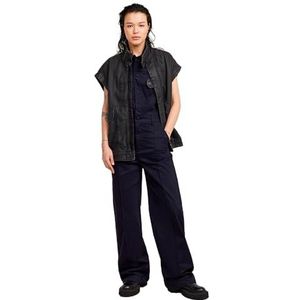 G-STAR RAW Jumpsuit met korte mouwen voor dames, Blauw (Osaka D25293-D715-3873)