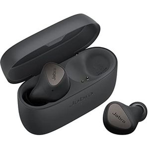 Jabra Elite 4 oordopjes met actieve ruisonderdrukking, compacte draadloze bluetooth in-ear hoofdtelefoon met Bluetooth Multpoint en Microsoft Swift Pair - donkergrijs