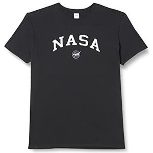 Brands In Limited NASA Collegiate Sweatshirt met capuchon voor heren, zwart (Black Blk), M, Zwart