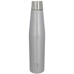 Built Apex Thermo-drinkfles met perfect luchtdicht deksel, zweetdicht, 100% herbruikbaar, BPA-vrij, 18/8 roestvrij staal, zilver-glitter, 540 ml