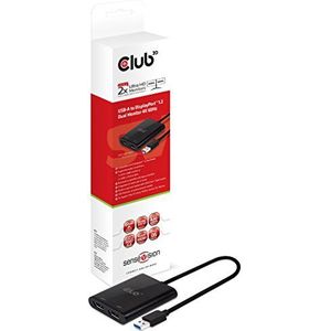 Club3D CSV-1477 1 + 2 Poorten USB 3.2 Gen 1-schakelaar (USB 3.0) 5120 X 2880 Pixel Zwart