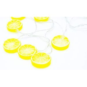 HEITMANN DECO - LED lichtketting - citroenen - geel - ca. 100 cm, 10 stuks.
