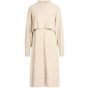 APART Fashion Gebreide jurk 2-in-1 damesjurk, Beige